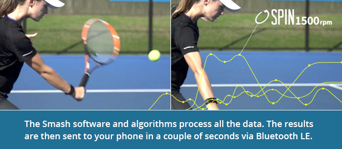 Smash - trener tenisa ziemnego umieszczony na nadgarstku Smash