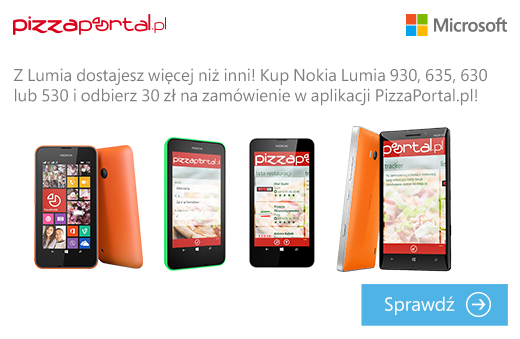 Atrakcyjne vouchery w promocji Nokia Lumia i PizzaPortal.pl 520x339