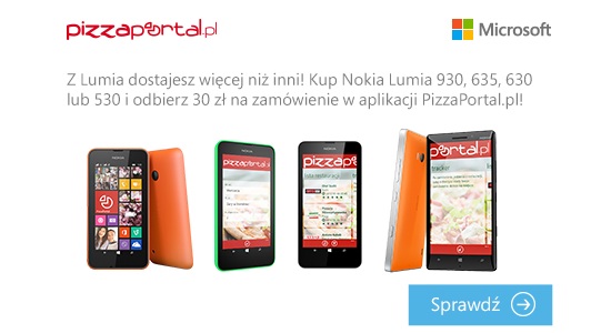 Atrakcyjne vouchery w promocji Nokia Lumia i PizzaPortal.pl Atrakcyjne vouchery w promocji Nokia Lumia i PizzaPortal.pl