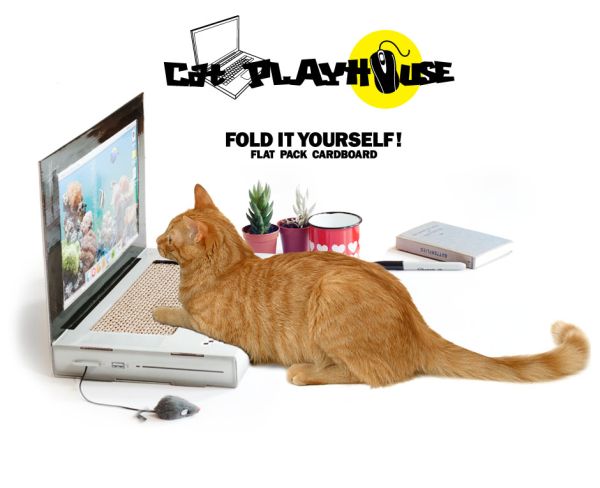  Cat Scratch – papierowy laptop dla kota