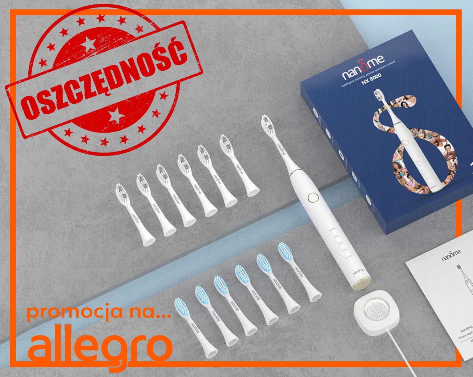 Szczoteczka elektyczna z akcesoriami na 3 lata? To ostatni dzień promocji. Xiaomi szczoteczka elektryczna Nandme NX