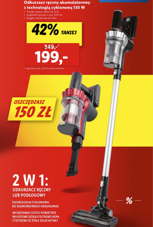 Święta się skończyły, ale nie wysyp prezentów. Sporo taniej kupisz robot sprzątający i odkurzacz pionowy! Pionowy odkurzacz Silvercrest