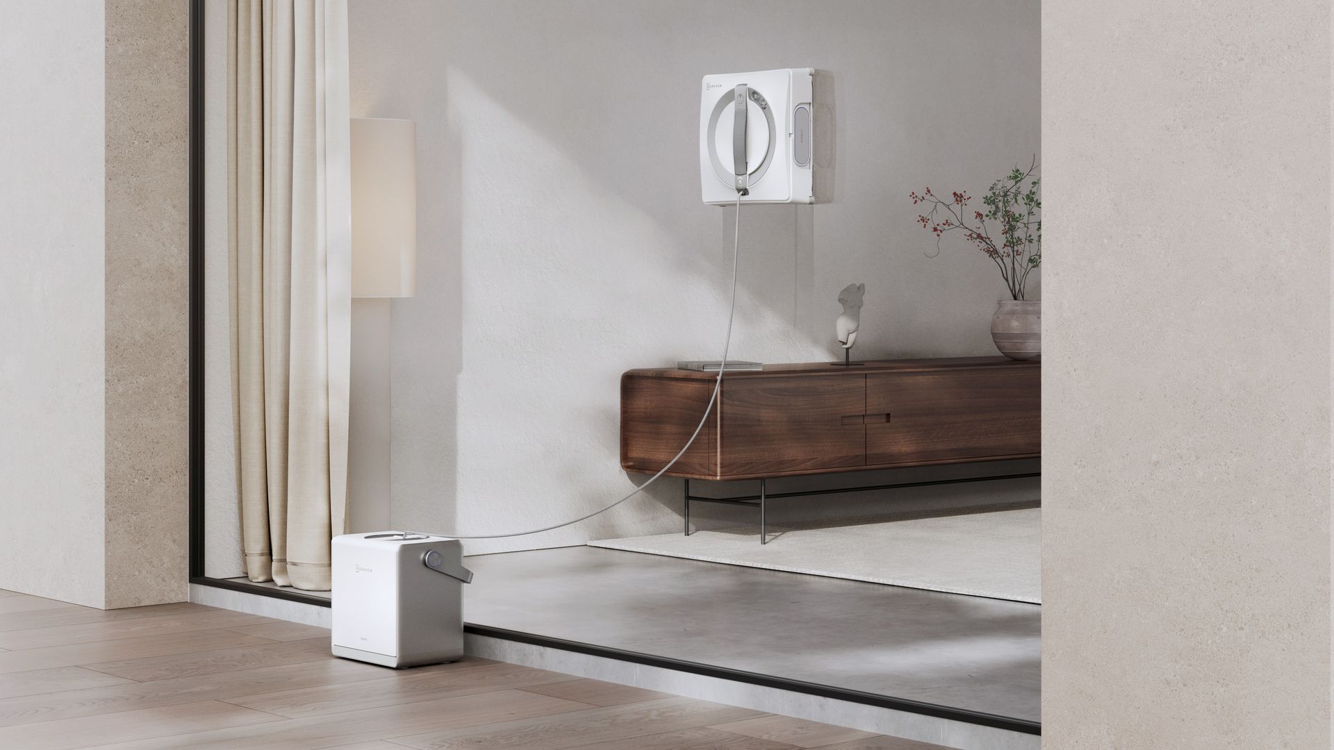 Kto by pomyślał, że i okna będą miały swoje roboty? Poznaj Winbot Mini oraz Winbot W2 Pro Omni Winbot W2 Pro Omni w salonie