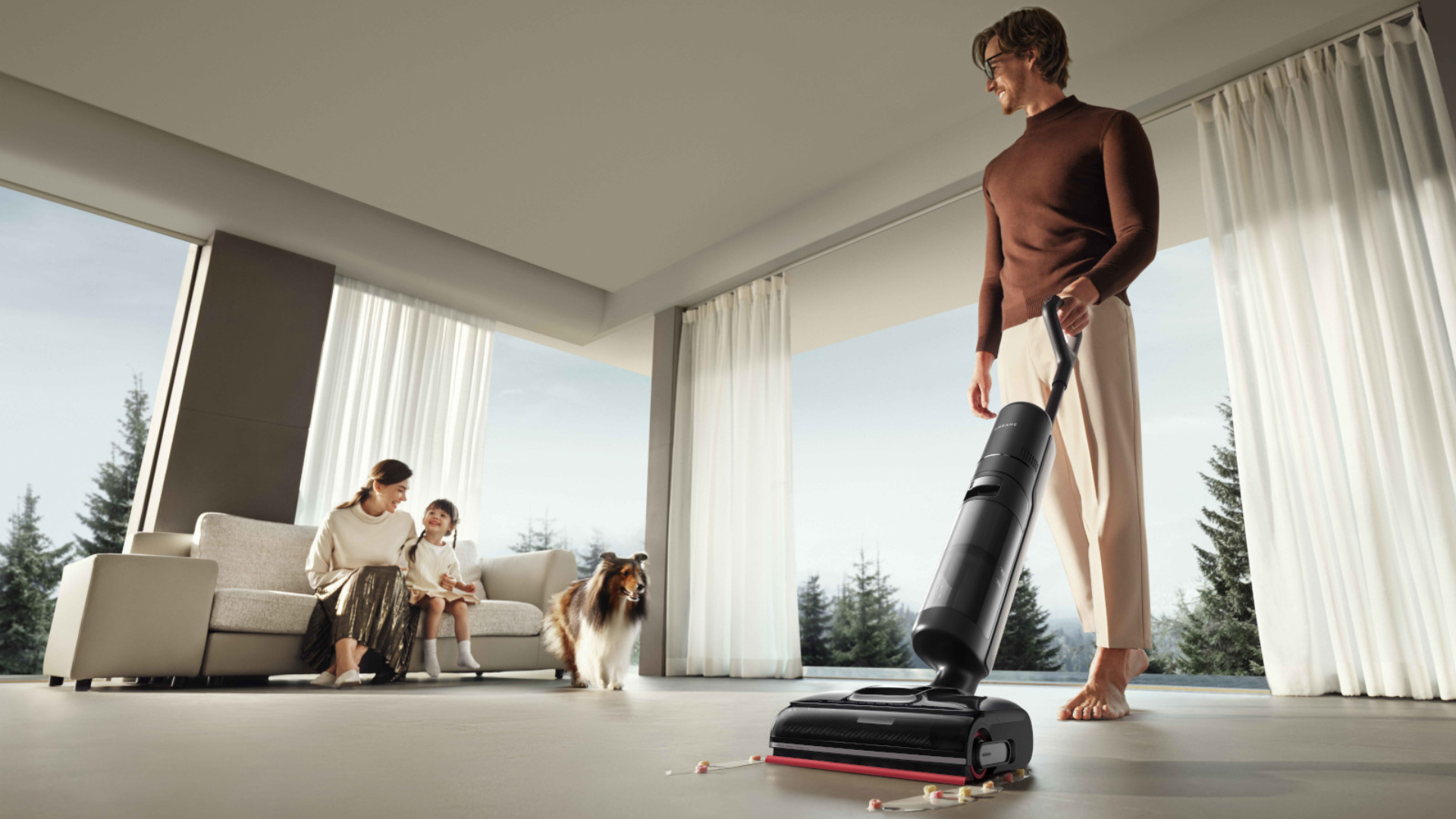 H15 Pro odkurzanie salonu