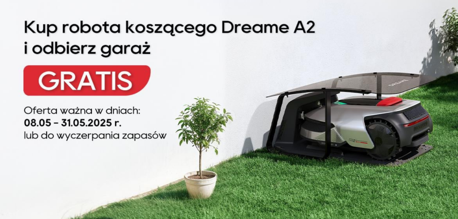 Twój Dreame A2 zasługuje na garaż. Niezbędny dodatek w atrakcyjnej cenie Promocja Dreame A2 + garaż