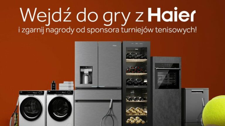 Grafika promocyjna konkursu marki Haier.