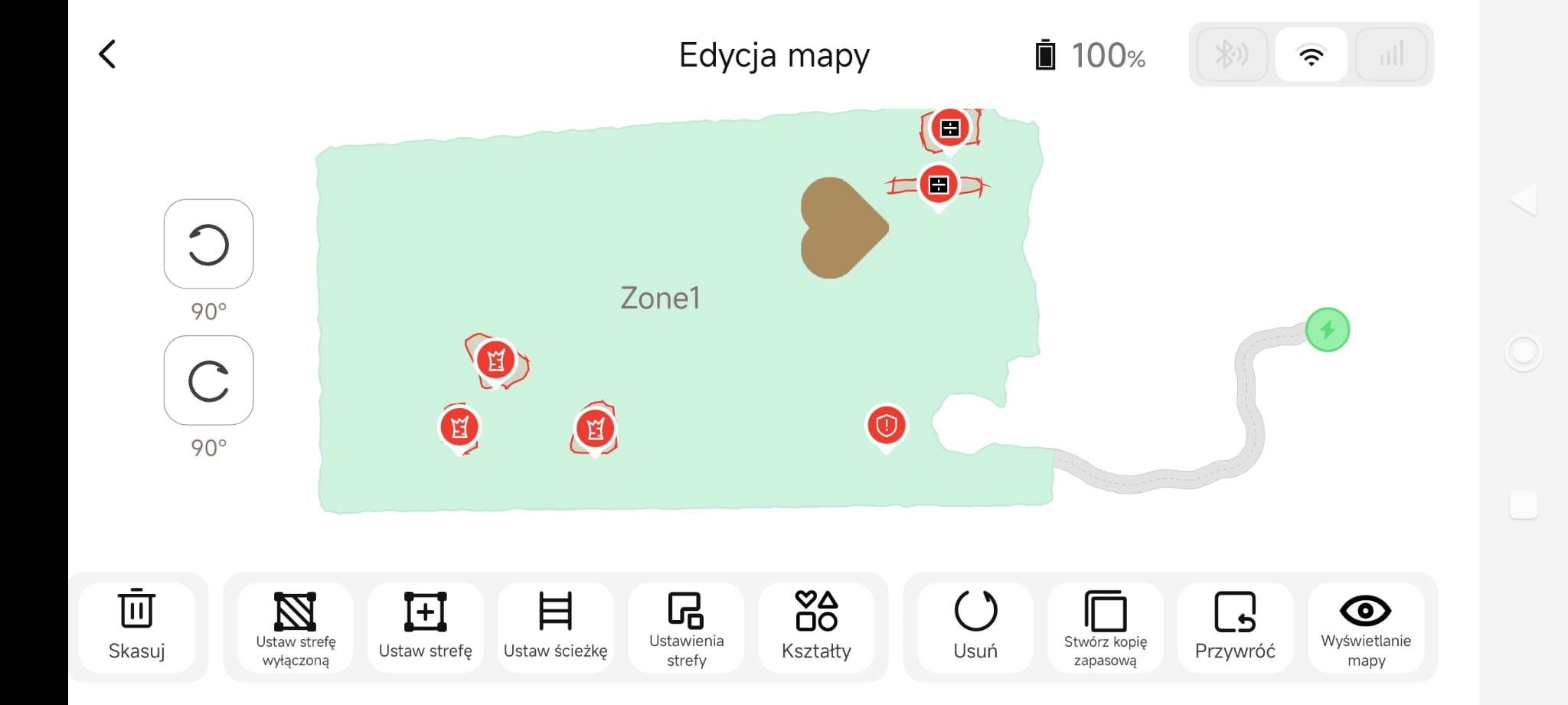 Sprawdzam jak działa robot koszący MOVA 1000. Czy warto go kupić? Edycja mapy