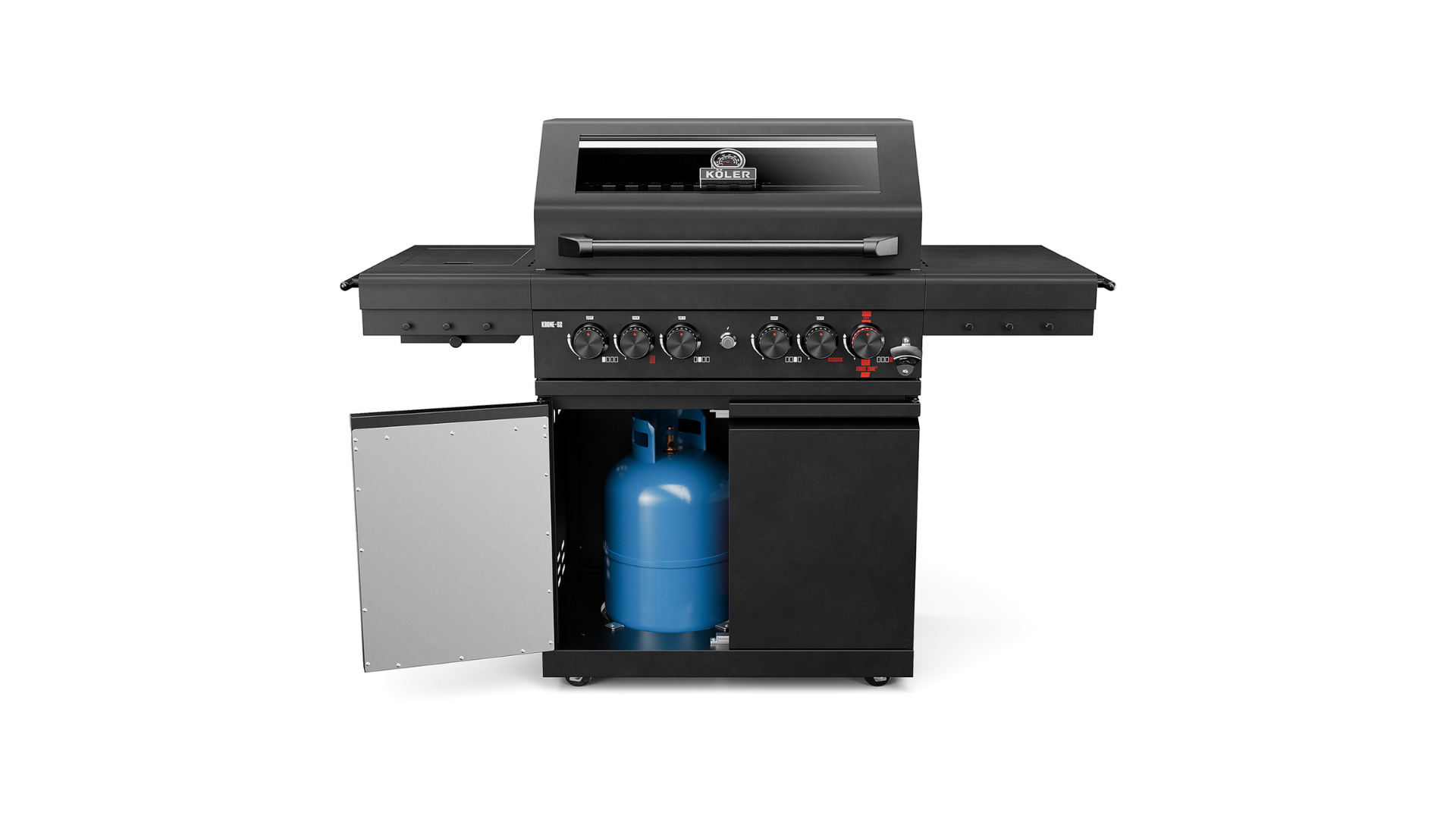 Grill Gazowy ogrodowy ze stali nierdzewnej Köler KRONE S2 BLACK