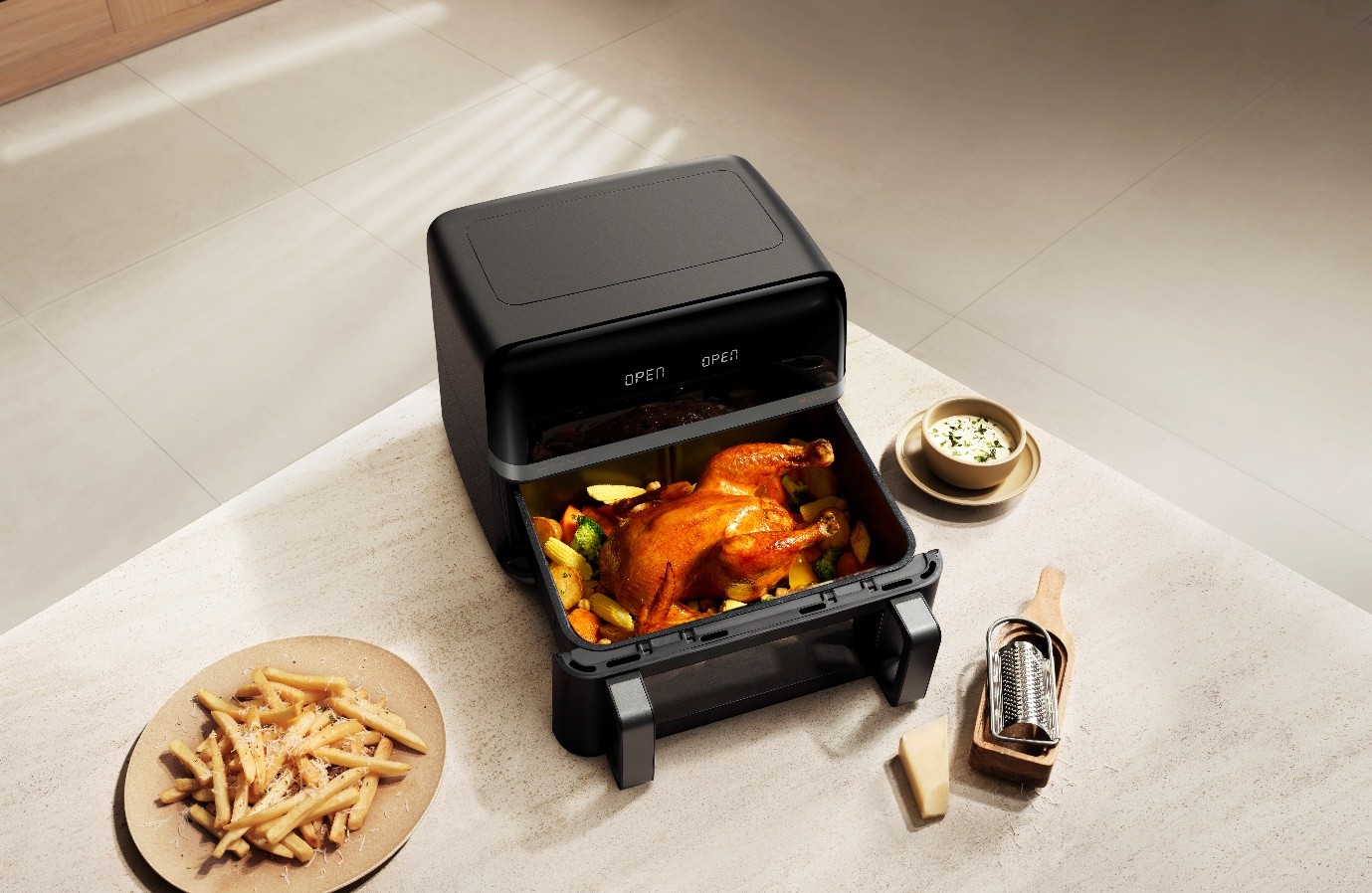 Air fryer MOVA AeroChef FD20 Pro już w sprzedaży! Pomieści tyle, że nie uwierzysz Frytkownica beztłuszczowa MOVA AeroChef FD20 Pro.