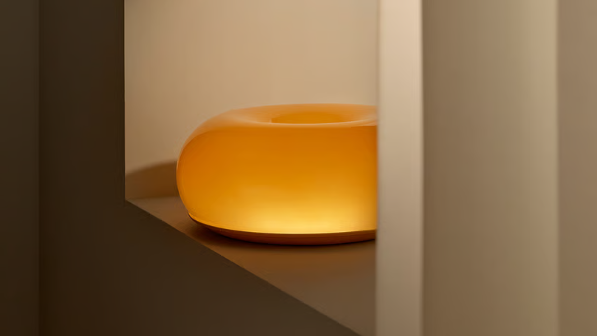 VARMBLIXT
Lampa LED stołowa/ścienna, pomarańczowy szkło/okrągły, 30 cm