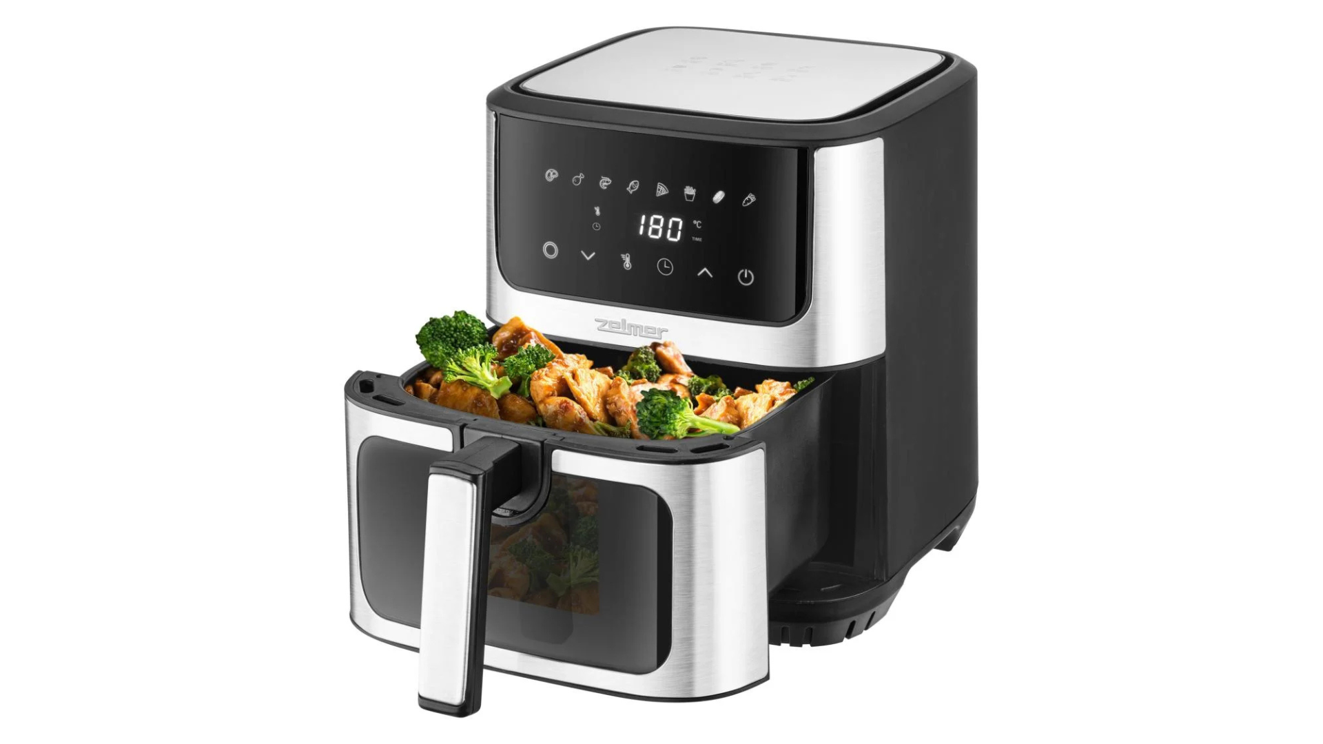 Kolejny tydzień, kolejne promocje w Lidlu! Znane marki teraz kupisz o wiele taniej Frytkownica beztłuszczowa Zelmer Air Fryer 1600 W na białym tle.