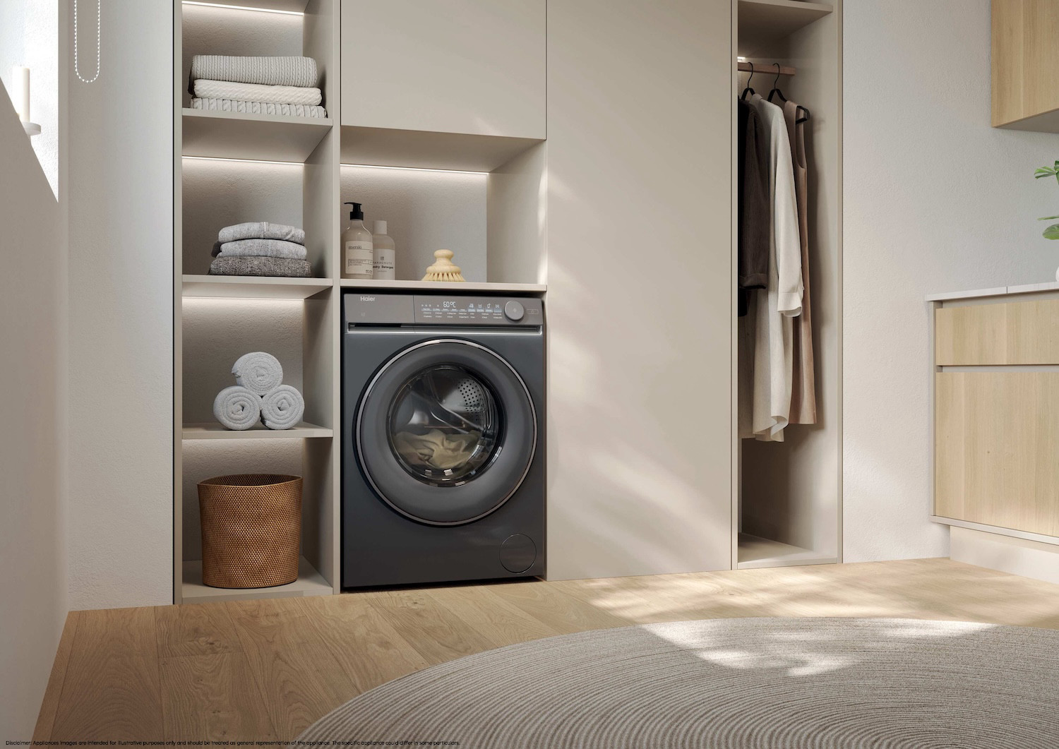 Pralka z serii Haier X7 w łazience.